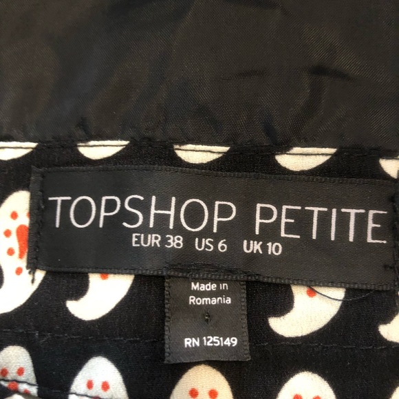 TOPSHOP Silky Paisley Overalls, size 6 - Picture 3 of 4